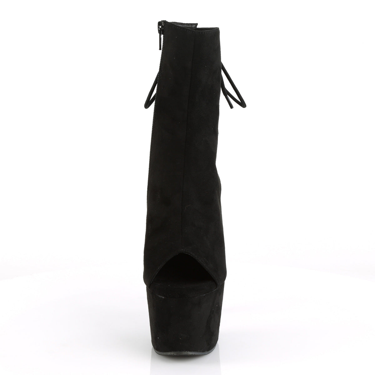 ADORE-1018FS Pleaser Black Faux Suede/Black Suede Platform Shoes [Sexy Footwear]