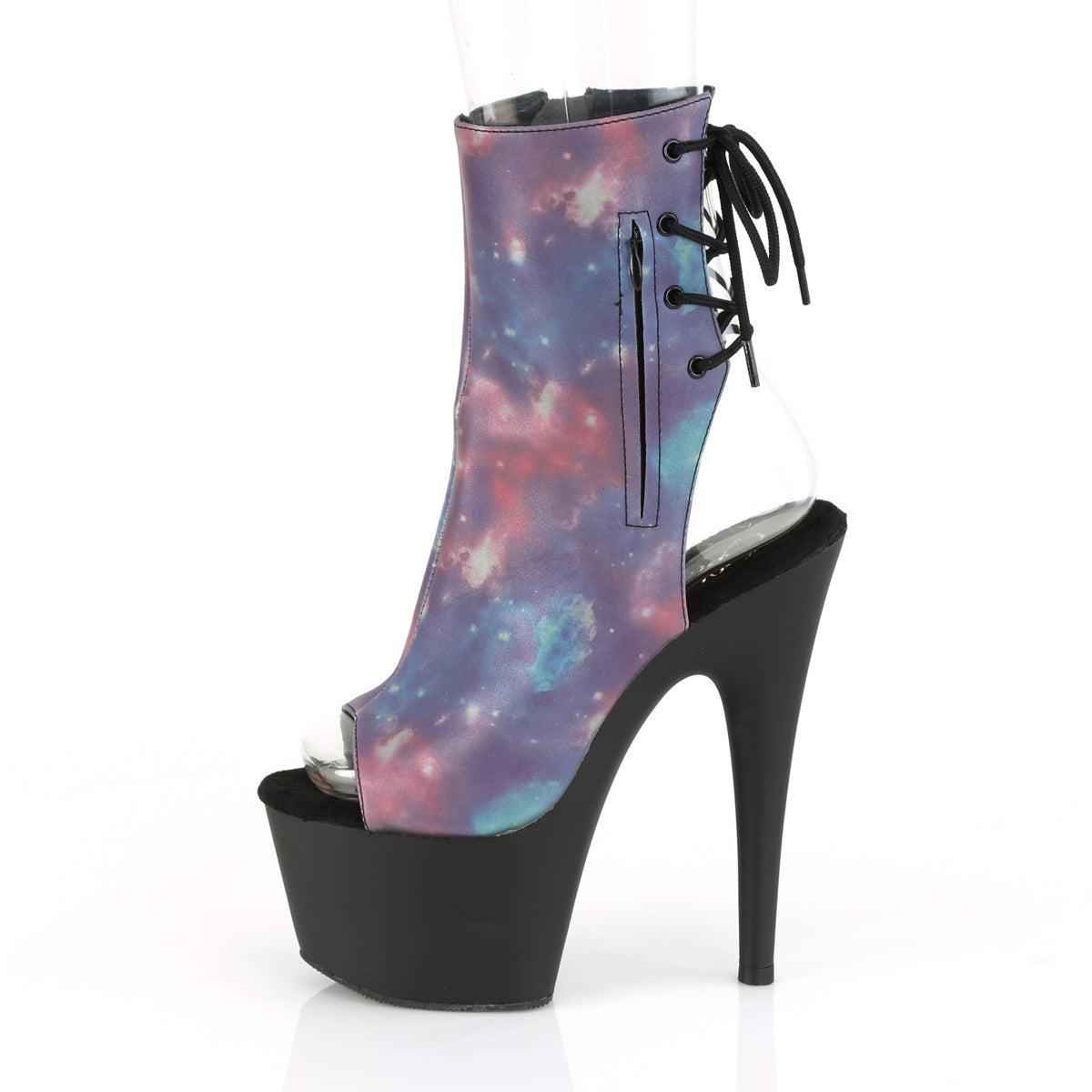 ADORE-1018REFL Pleaser Purple-Blue Reflective/Black Matte Platform Shoes [Sexy Footwear]