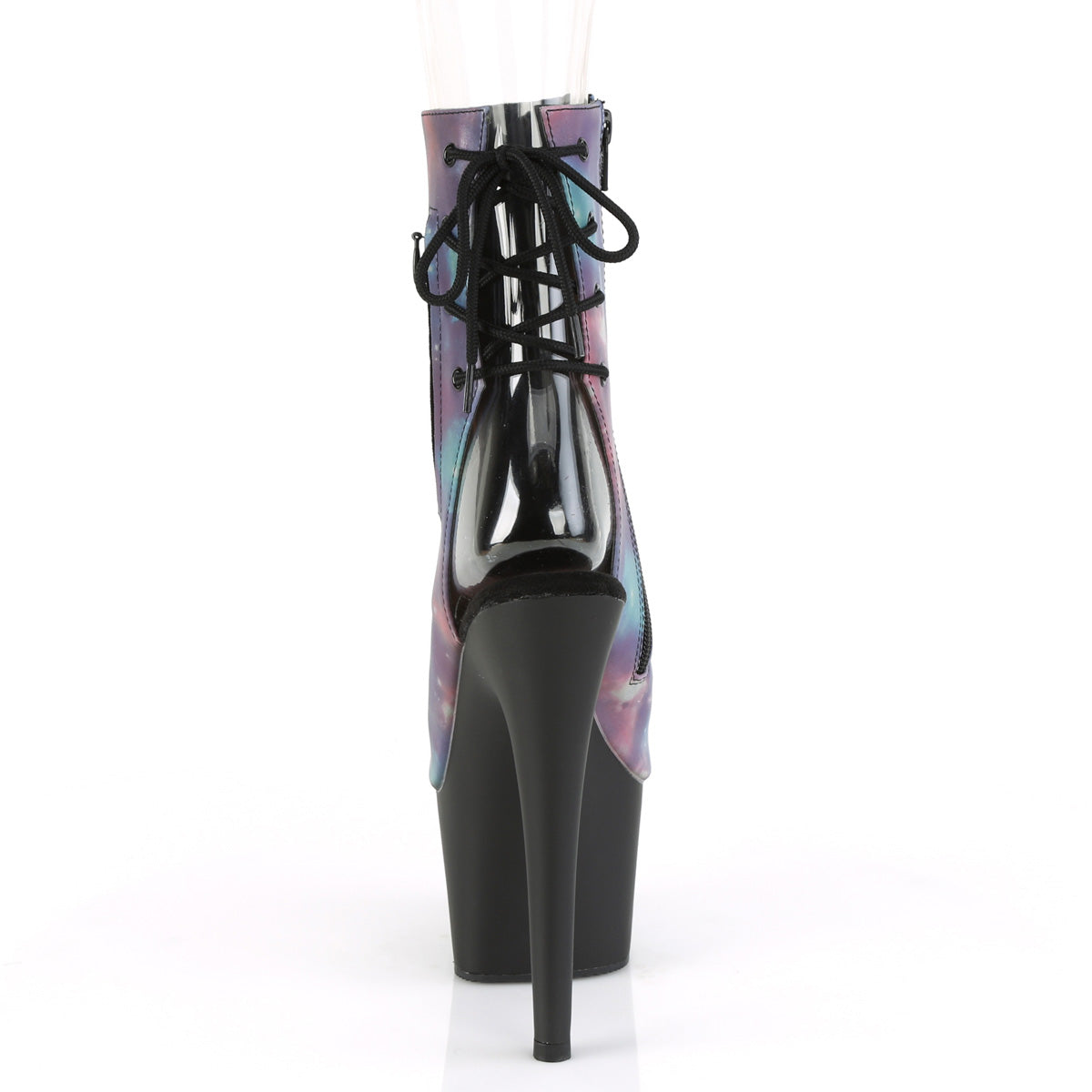 ADORE-1018REFL Pleaser Purple-Blue Reflective/Black Matte Platform Shoes [Sexy Footwear]