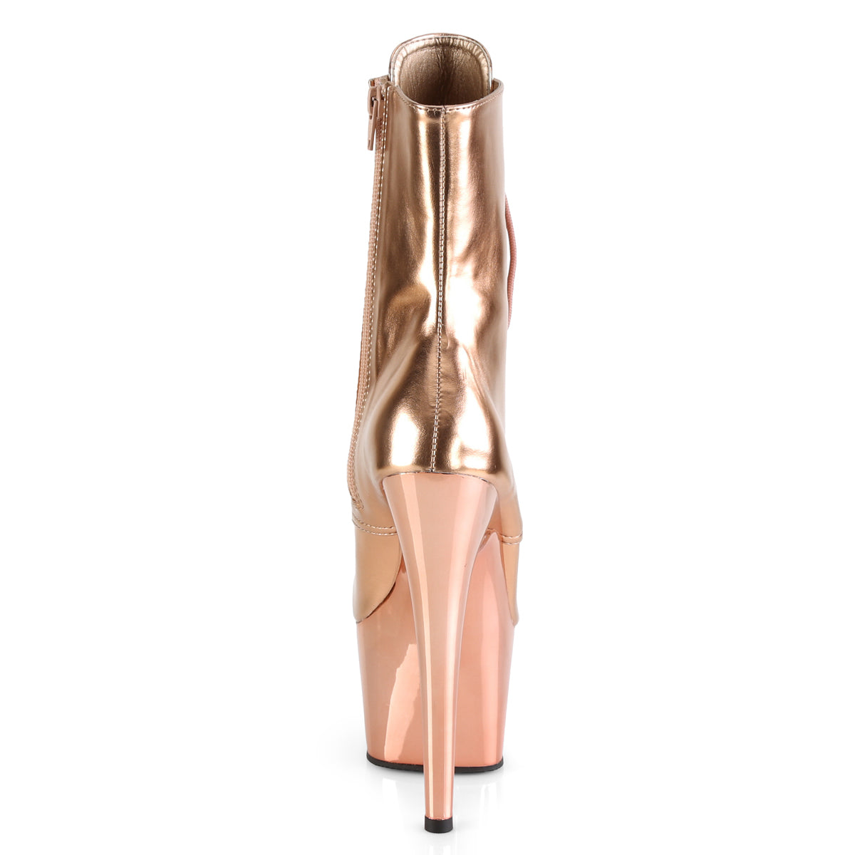 ADORE-1020 Pleaser Rose Gold Metallic Pu/Rose Gold Chrome Platform Shoes [Sexy Footwear]