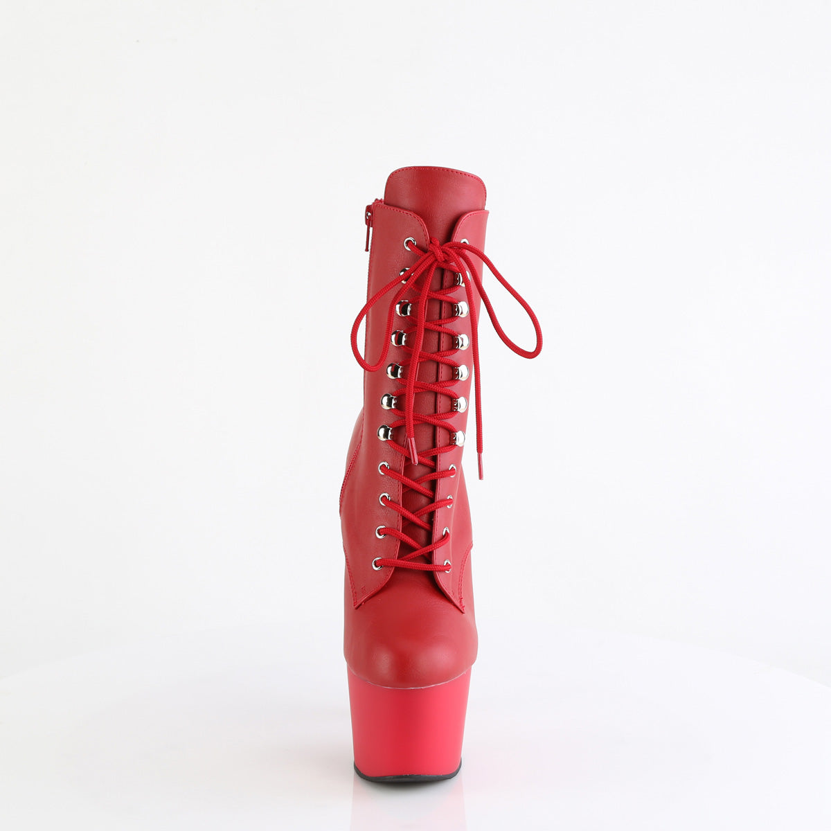 ADORE-1020 Pleaser Red Faux Leather/Red Matte Platform Shoes [Sexy Footwear]