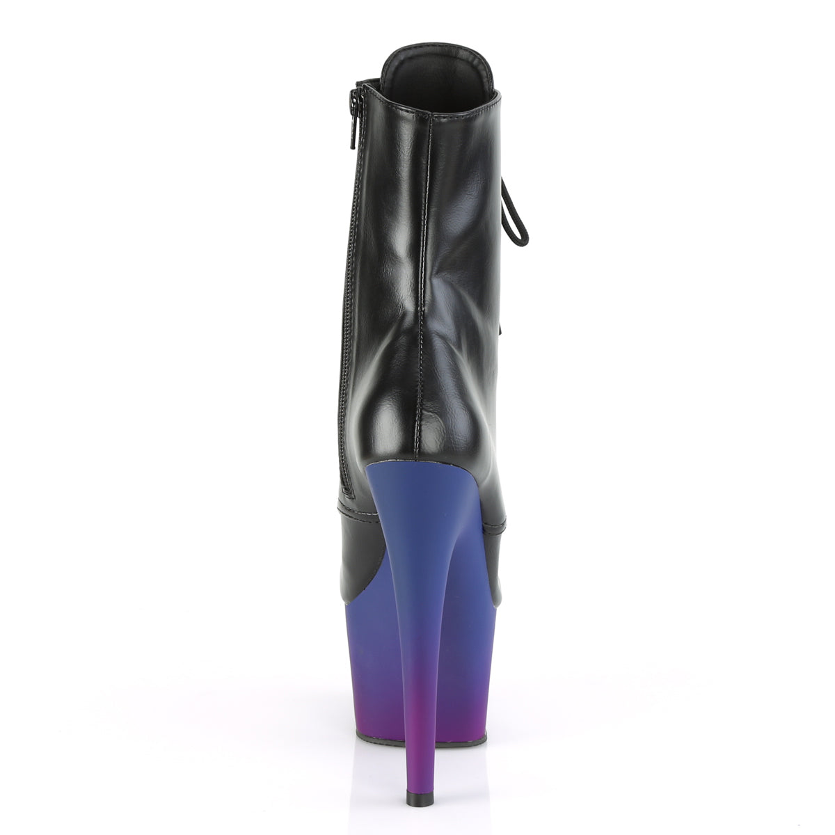 ADORE-1020BP Pleaser Black Faux Leather/Blue-Purple Ombre Platform Shoes [Sexy Footwear]