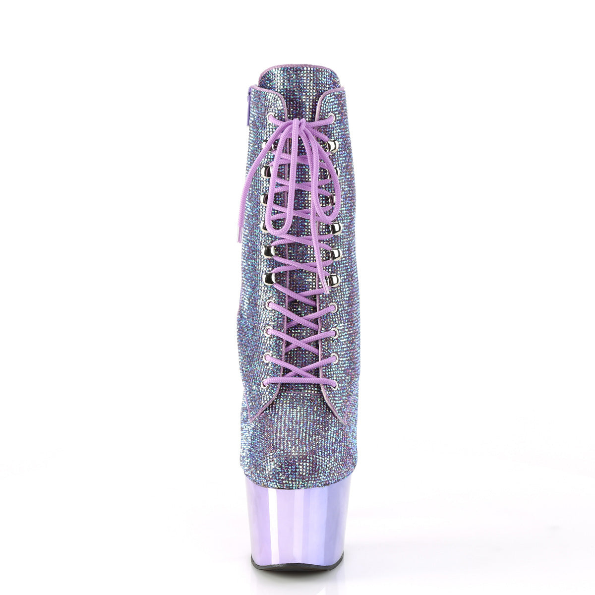 ADORE-1020CHRS Pleaser Lavender Multi Rhinestones/Lavender Chrome Platform Shoes [Sexy Footwear]