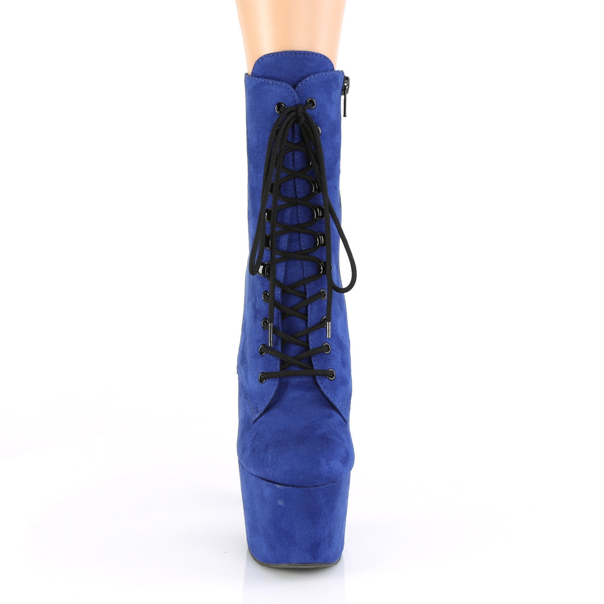 ADORE-1020FS Pleaser Royal Blue Faux Suede/Royal Blue Platform Shoes [Exotic Dance Ankle Boots]