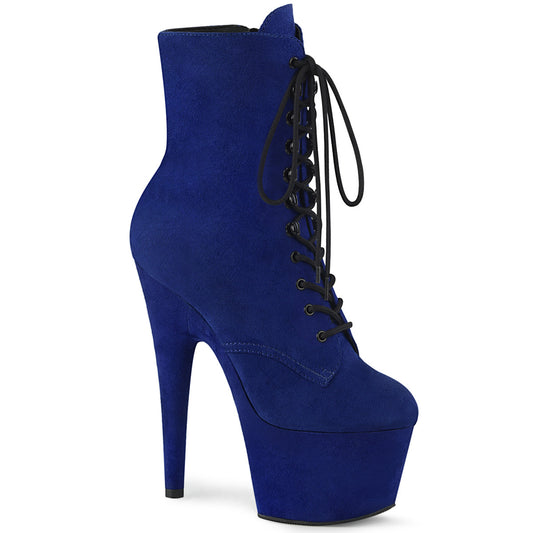 ADORE-1020FS Strippers Heels Pleaser Platforms (Exotic Dancing) Royal Blue Faux Suede/Royal Blue