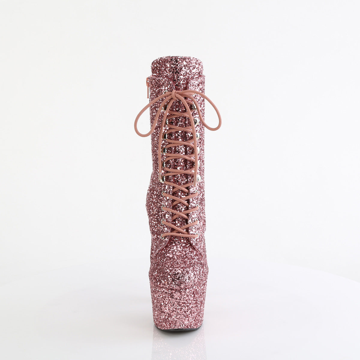 ADORE-1020GWR Pleaser Rose Gold Glitter/Rose Gold Glitter Platform Shoes [Exotic Dance Ankle Boots]