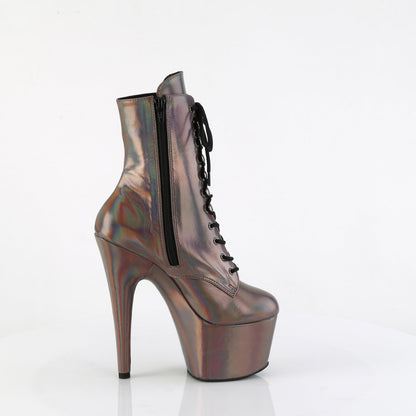 ADORE-1020HG Pleaser Gun Metal Holo Sexy Platform Shoes (Pole Dancing Heels)