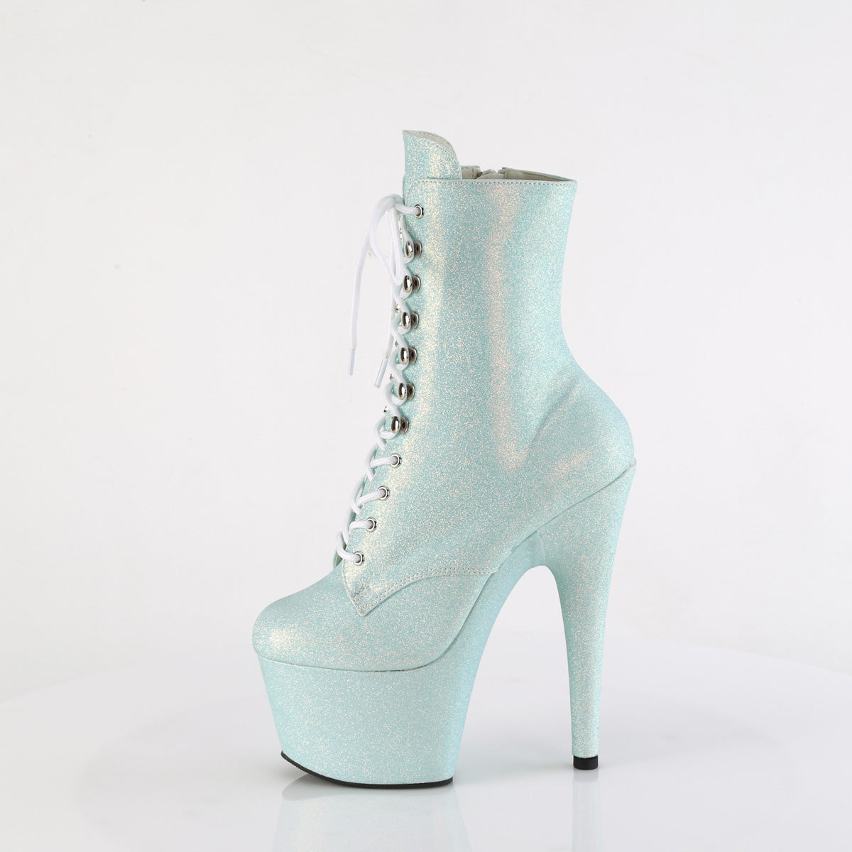 ADORE-1020SDG Pleaser B Blue Sawdust Glitter Platform Shoes [Exotic Dance Ankle Boots]