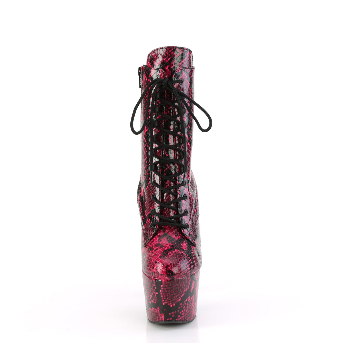 ADORE-1020SPWR Pleaser H Pink Snake Print/H Pink Snake Print Platform Shoes [Exotic Dance Ankle Boots]