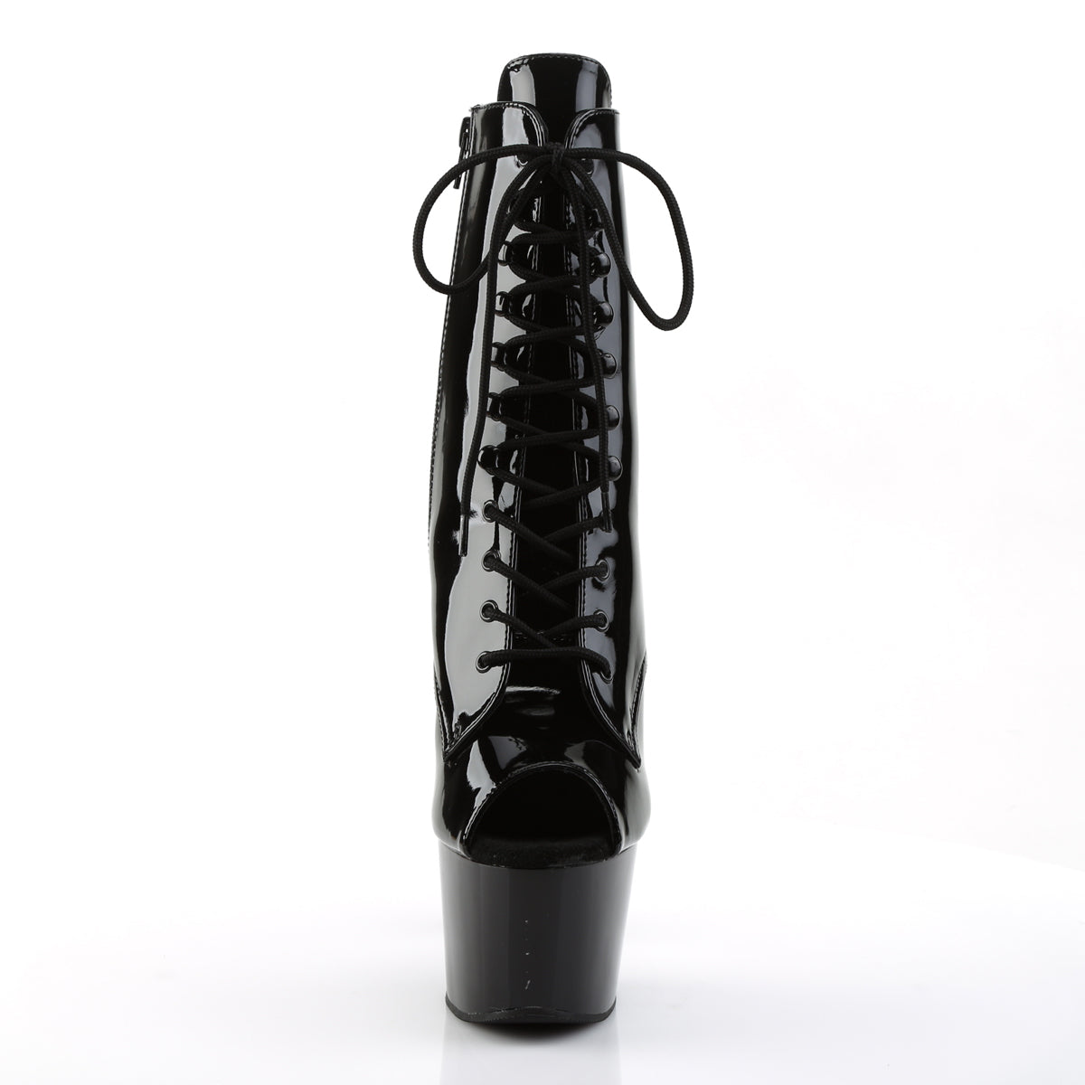 ADORE-1021 Pleaser Black Patent Platform Shoes [Exotic Dance Ankle Boots]