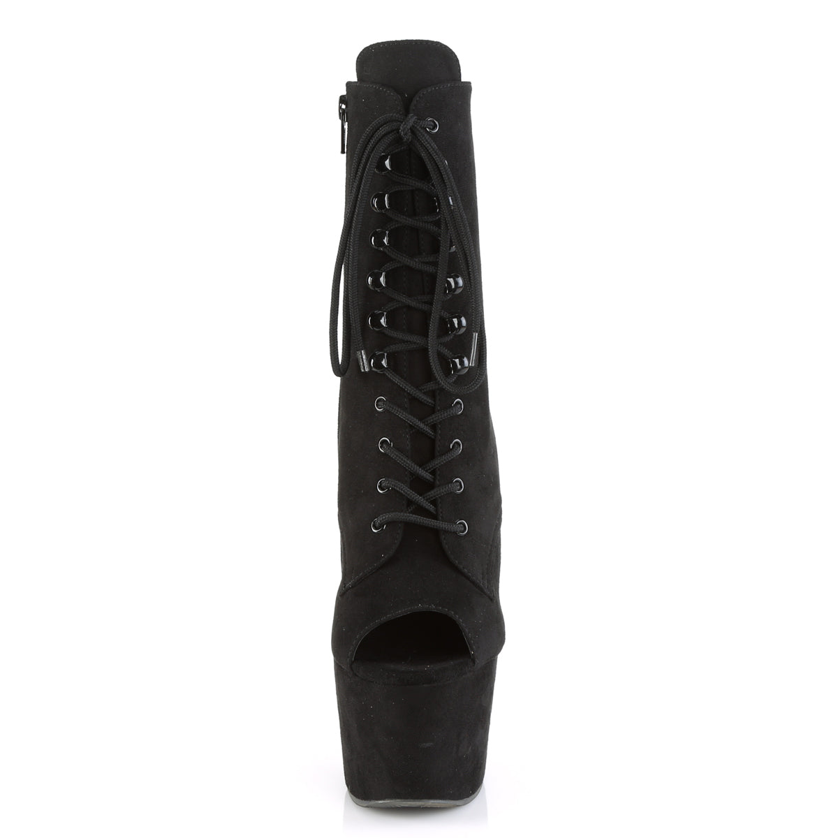 ADORE-1021FS Pleaser Black Faux Suede/Black Faux Suede Platform Shoes [Exotic Dance Ankle Boots]