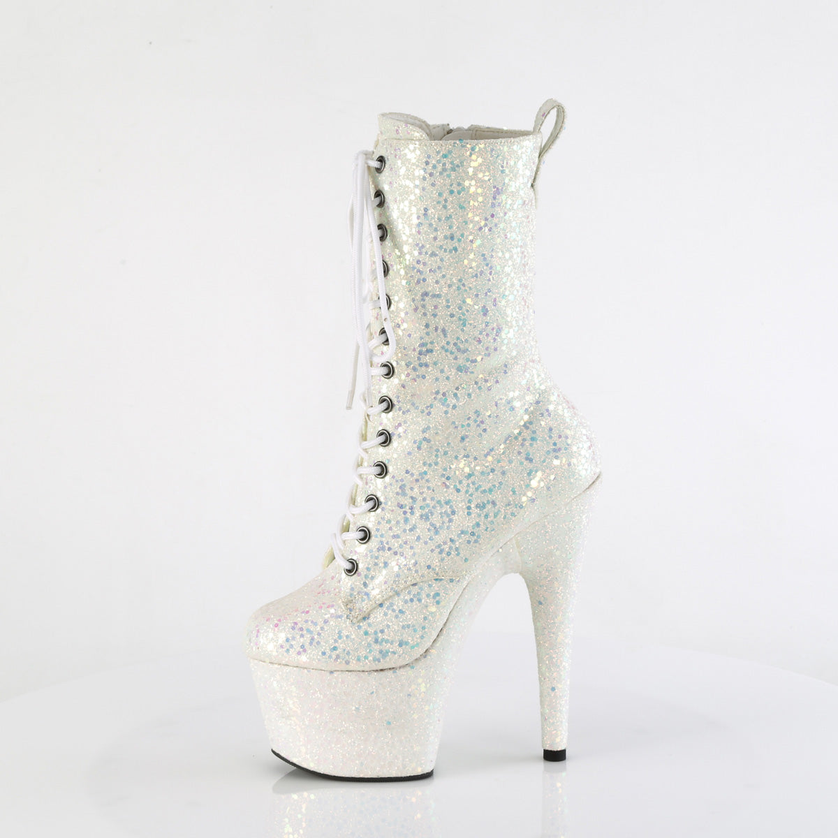 ADORE-1040IG Pleaser Opal Iridescent Glitter Platform Shoes [Exotic Dance Ankle Boots]