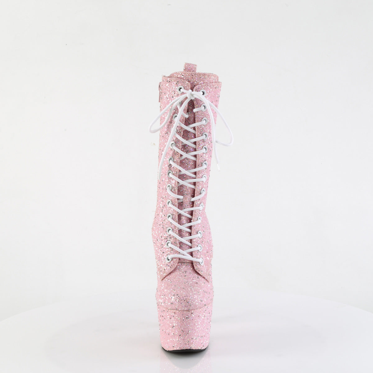 ADORE-1040GR Pleaser B Pink Multi Glitters Platform Shoes [Exotic Dance Ankle Boots]