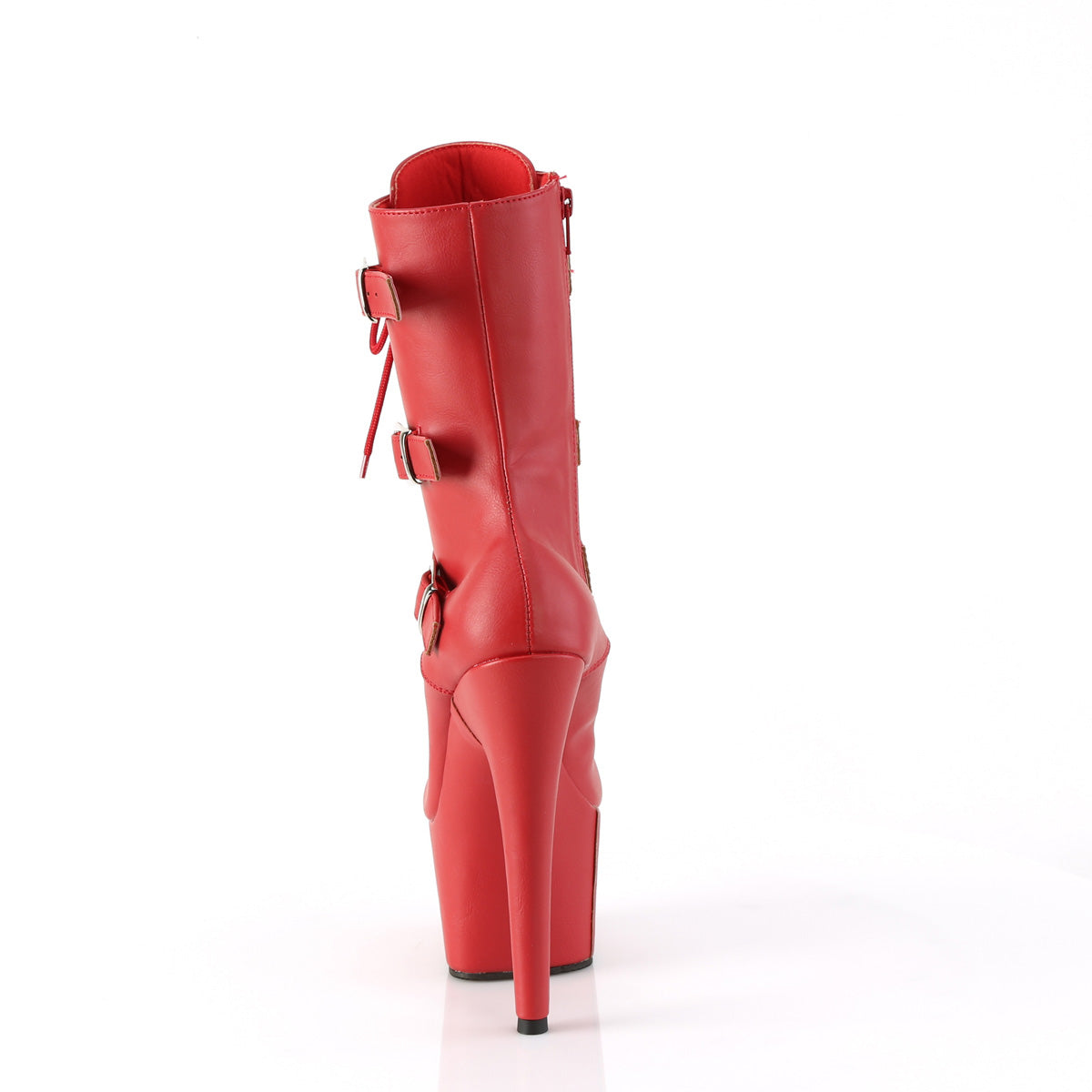 ADORE-1043 Pleaser Red Faux Leather Platform Shoes [Exotic Dance Ankle Boots]