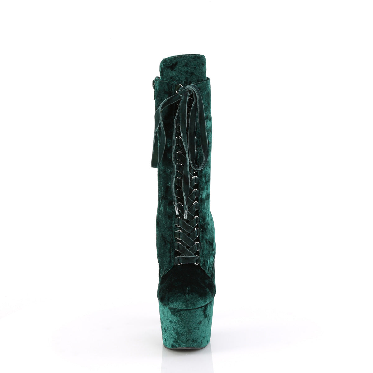 ADORE-1045VEL Pleaser Emerald Green Velvet/Emerald Green Velvet Platform Shoes [Exotic Dance Ankle Boots]