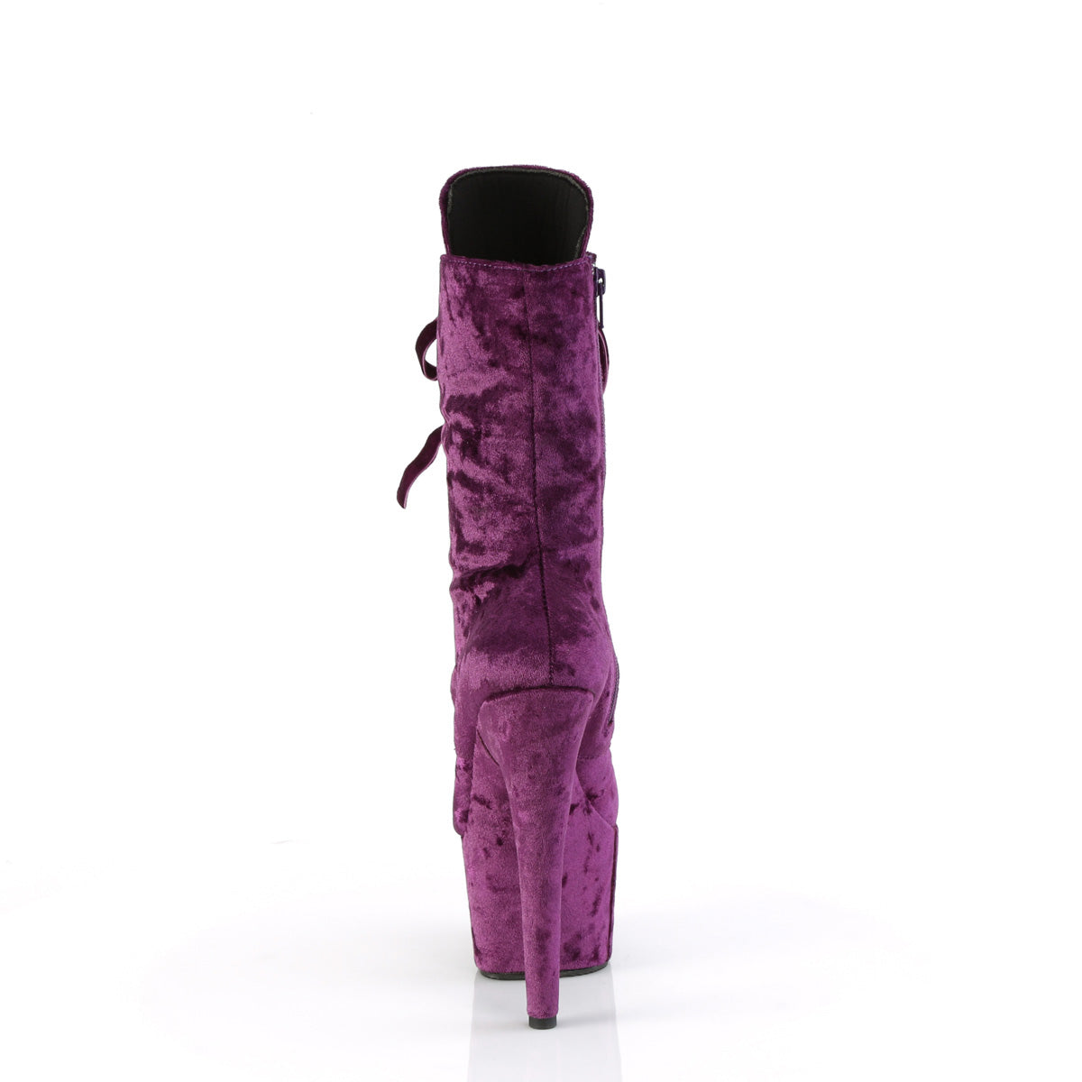 ADORE-1045VEL Pleaser Purple Velvet/Purple Velvet Platform Shoes [Exotic Dance Ankle Boots]