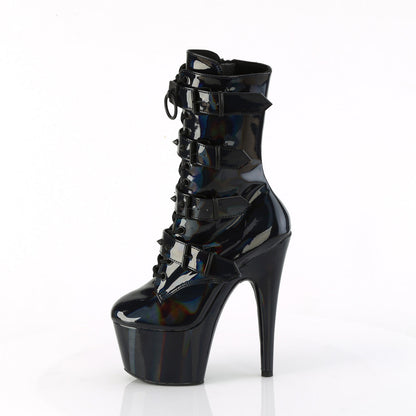 ADORE-1046 Pleaser Black Holo Patent Sexy Platform Shoes (Pole Dancing Heels)