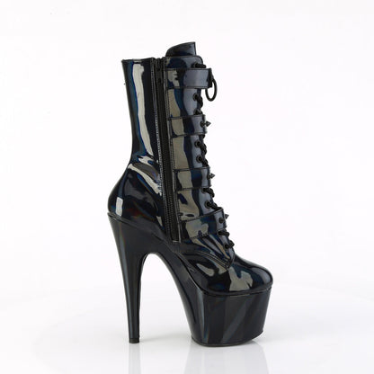ADORE-1046 Pleaser Black Holo Patent Sexy Platform Shoes (Pole Dancing Heels)