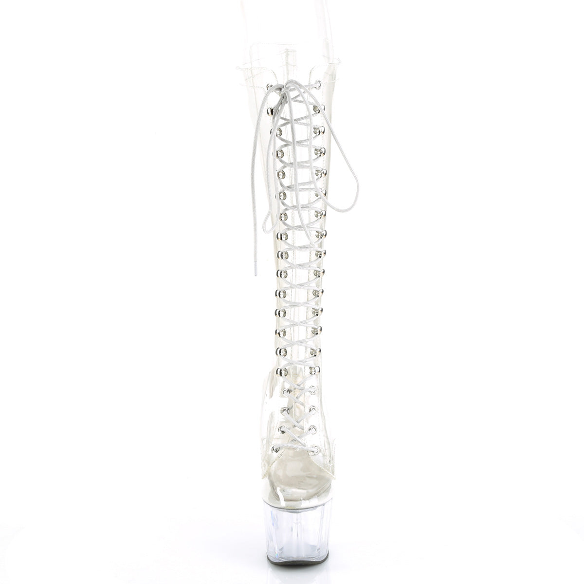 ADORE-2020C Pleaser Transparent Clear Platform Shoes [Sexy Knee High Boots]