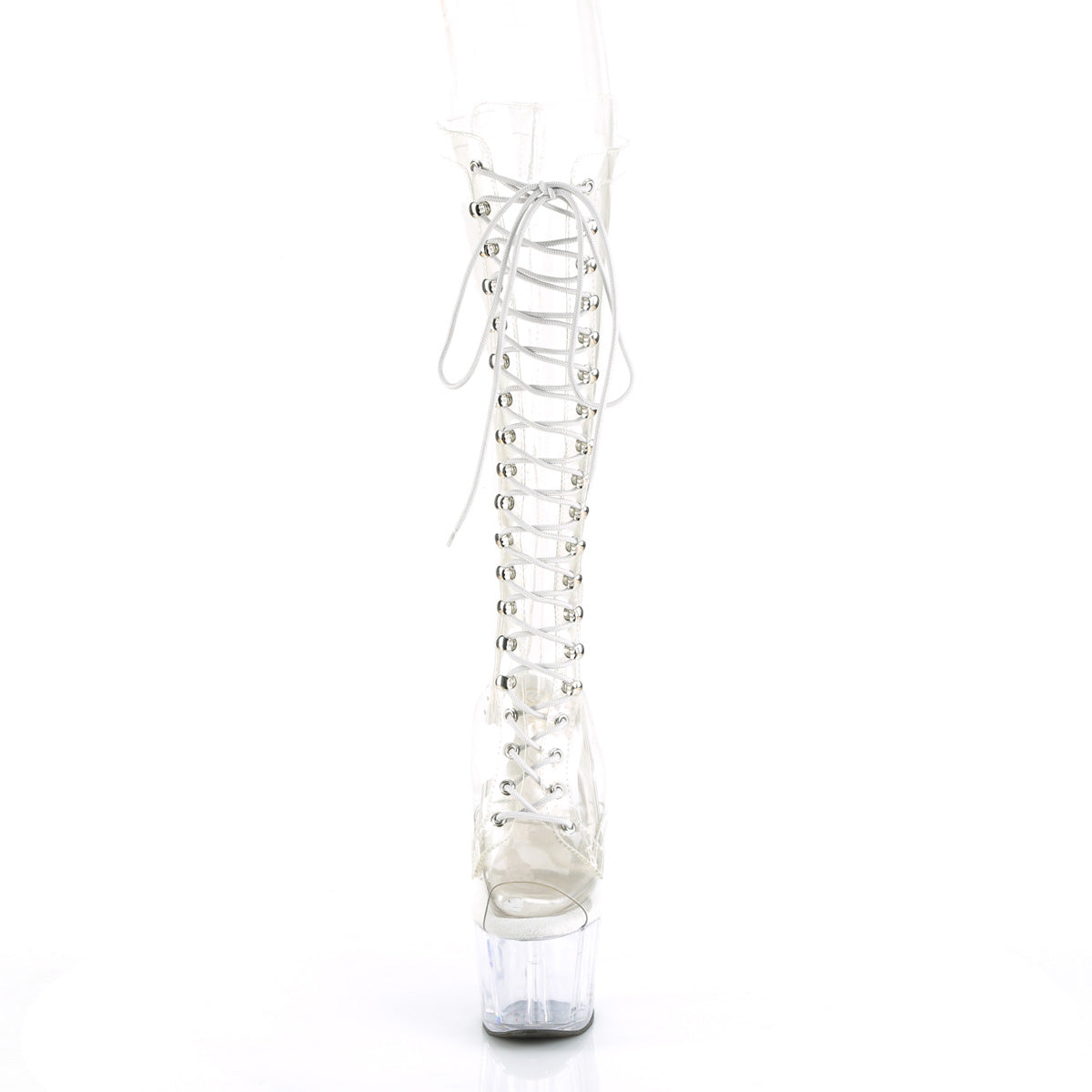 ADORE-2021C Pleaser Transparent Clear Platform Shoes [Sexy Knee High Boots]