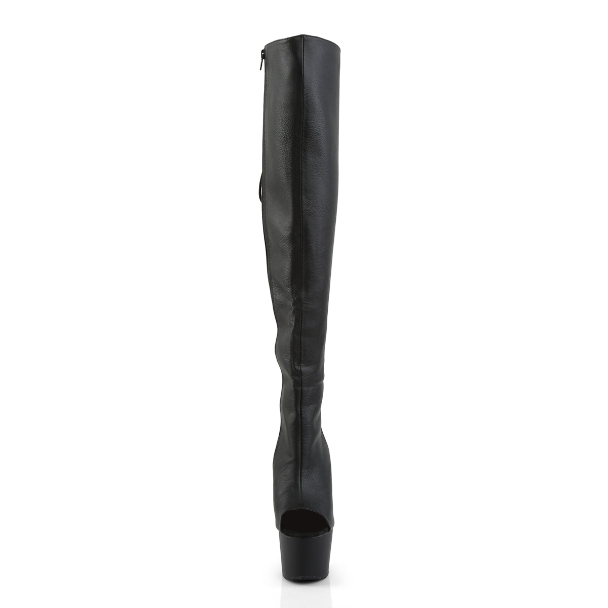 ADORE-3019 Pleaser Black Faux Leather/Black Matte Platform Shoes [Thigh High Boots]