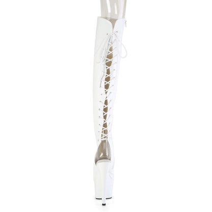 adore 3019hwr pleaser stripper shoes wht str holo wht holo