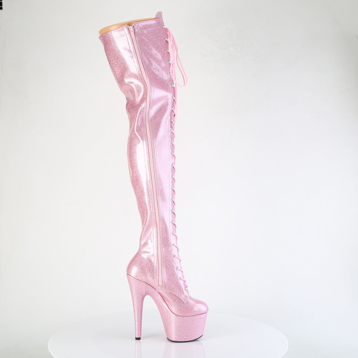 adore 3020gp pleaser stripper shoes b pink glitter pat m