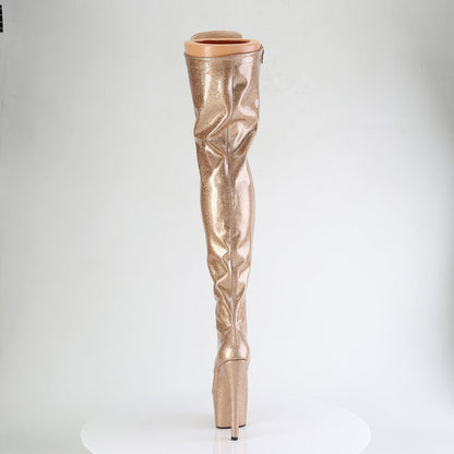 adore 3020gp pleaser stripper shoes gold glitter pat m