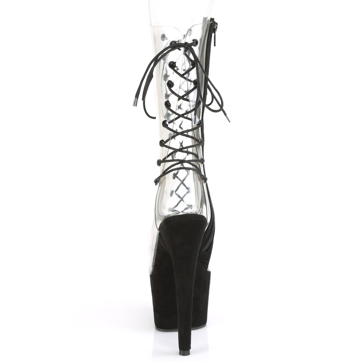 ADORE-700-60FS Pleaser Clear/Black Sexy Platform Shoes (Pole Dancing Heels)