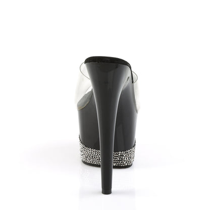 ADORE-701-3 Pleaser Clear/Black Sexy Platform Shoes (Pole Dancing Heels)