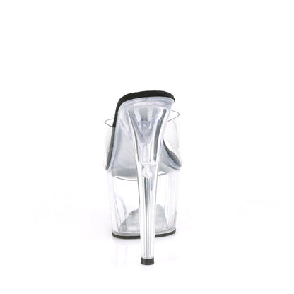 ADORE-701 Pleaser Clear/Black Sexy Platform Shoes (Pole Dancing Heels)