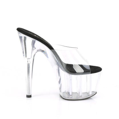 ADORE-701 Pleaser Clear/Black Sexy Platform Shoes (Pole Dancing Heels)