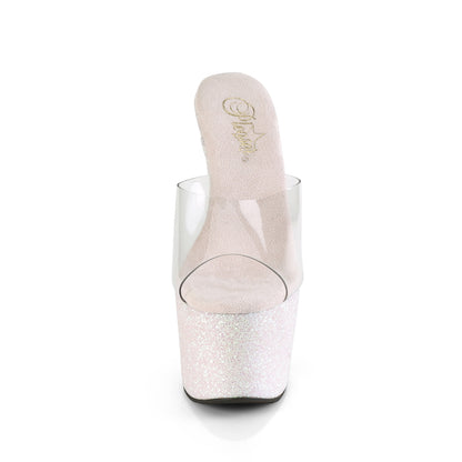 ADORE-701HMG Pleaser Clear/Opal Multi Mini Glitter Sexy Platform Shoes (Pole Dancing Heels)