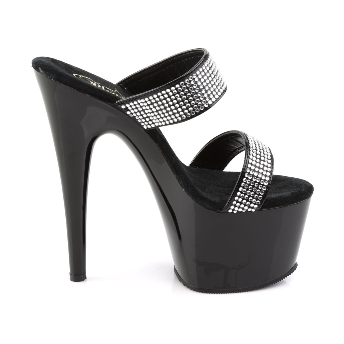 ADORE-702-2 Pleaser Black Platform Shoes [Exotic Dance Shoes]