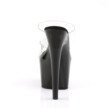 ADORE-702 Pleaser Clear/Black Sexy Platform Shoes (Pole Dancing Heels)