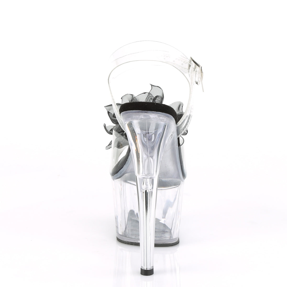 ADORE-708BFL Pleaser Clear-Black/Clear Platform Shoes [Sexy Shoes]