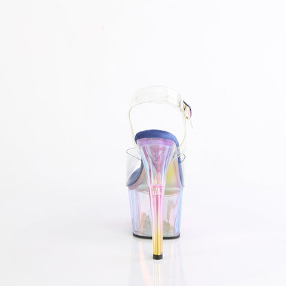 ADORE-708HT Pleaser Clear/Blue Sexy Platform Shoes (Pole Dancing Heels)