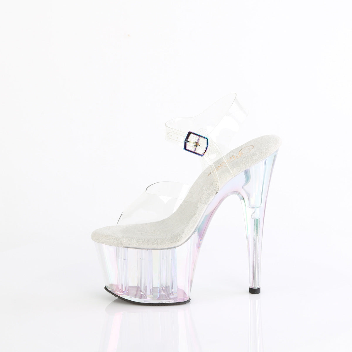 ADORE-708HT Pleaser Clear/Holo Tinted Platform Shoes [Exotic Dance Shoes]