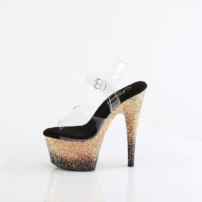 ADORE-708SS Pleaser Clear/Black Sexy Platform Shoes (Pole Dancing Heels)