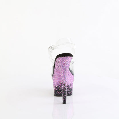 ADORE-708SS Pleaser Clear/Purple Sexy Platform Shoes (Pole Dancing Heels)