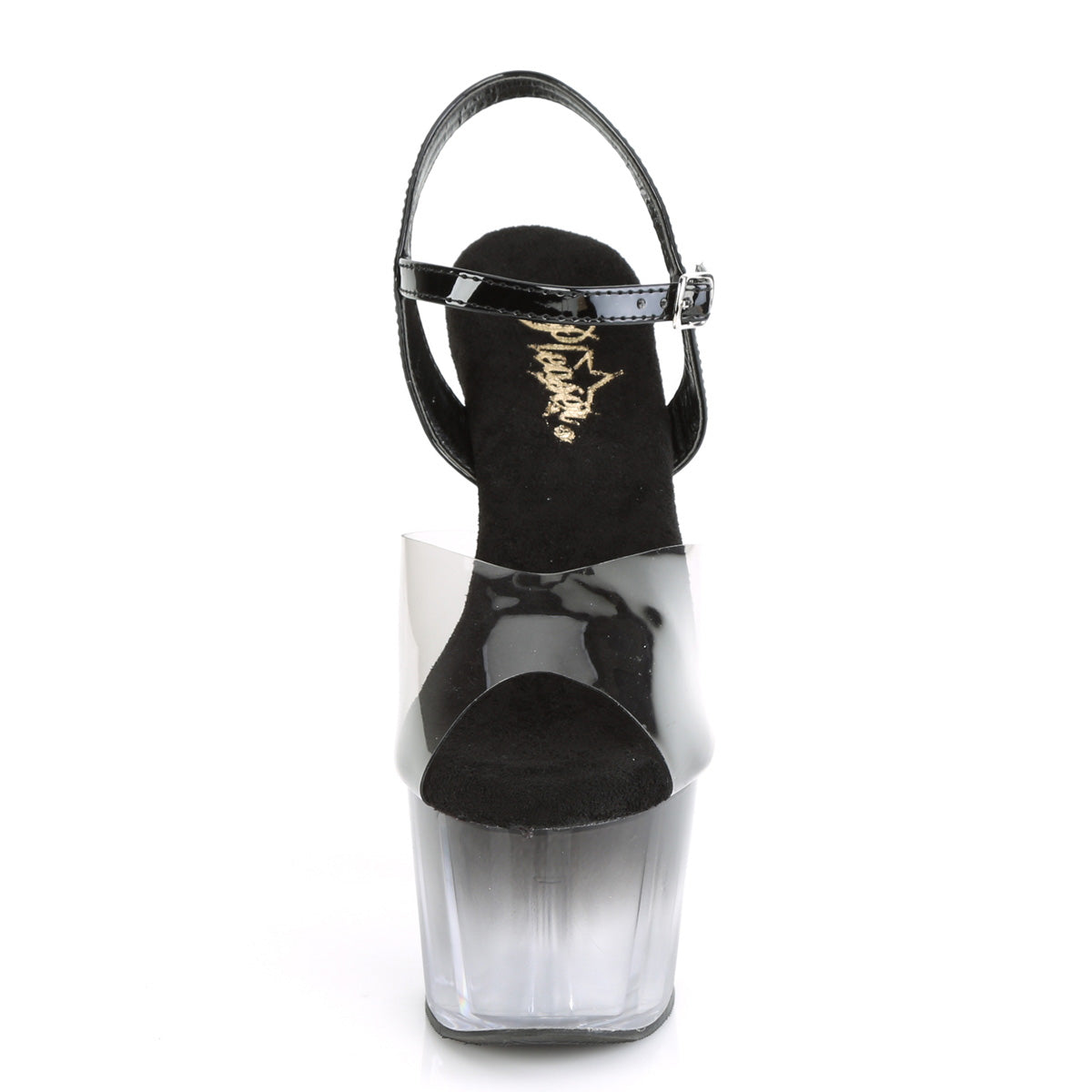 ADORE-708T-2 Pleaser Smoke-Black-Clear Ombre Platform Shoes [Exotic Dance Shoes]