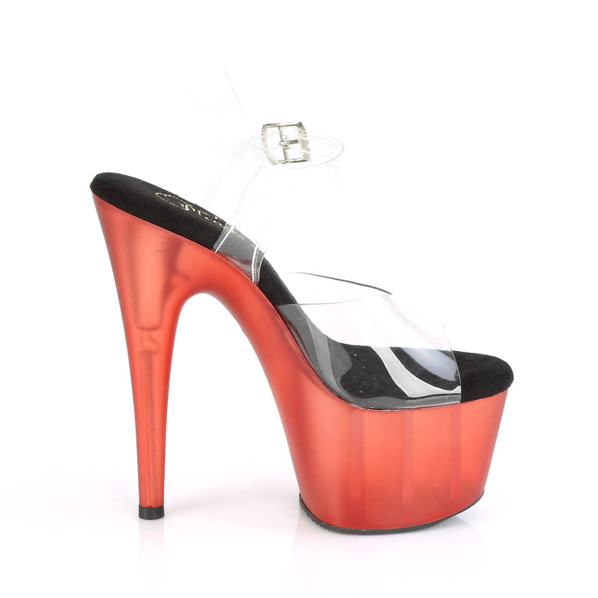 ADORE-708T Pleaser Clear/Red Frosted Platform Shoes [Sexy Shoes]