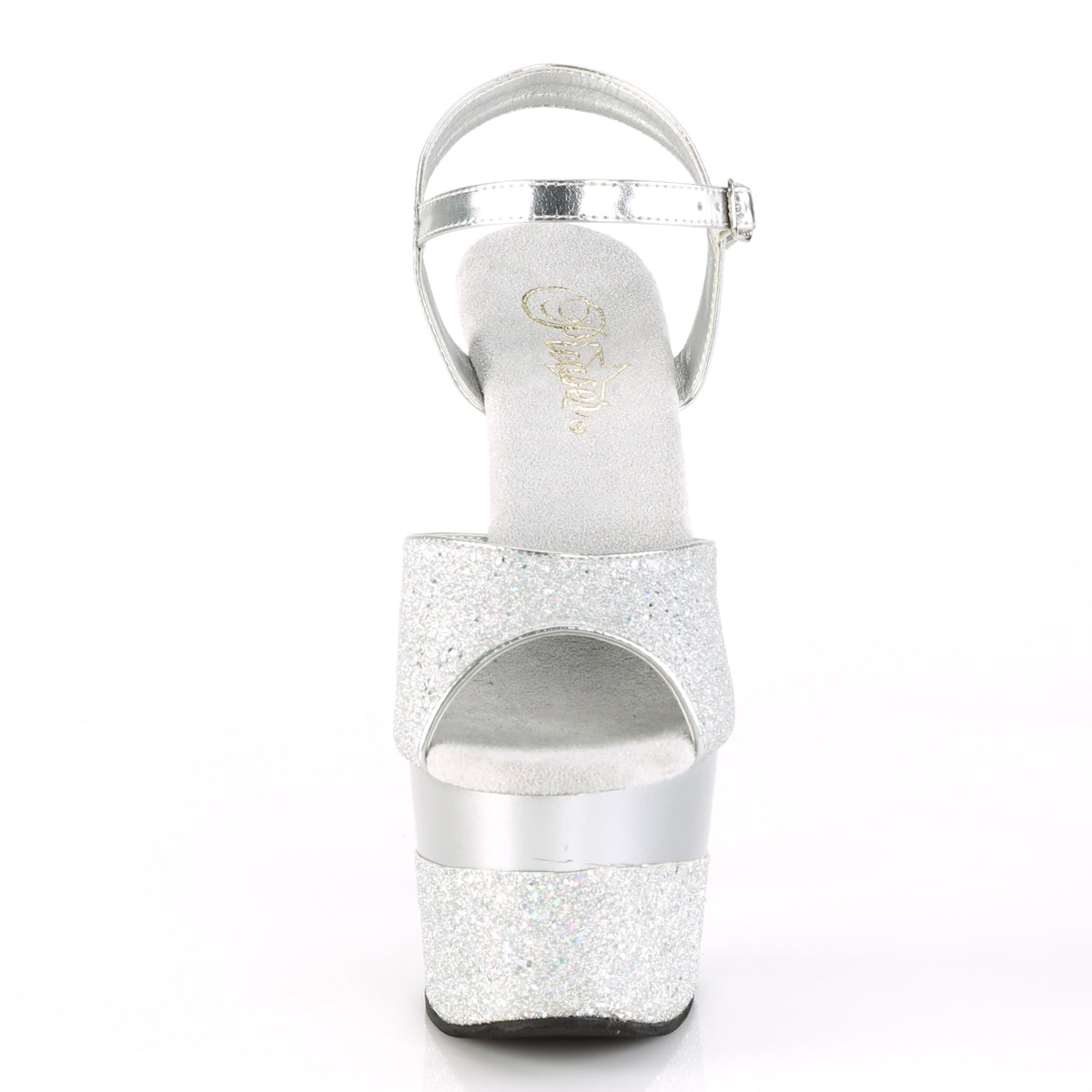 ADORE-709-2G Pleaser Silver Multi Glitter/Silver Multi Glitter Platform Shoes [Exotic Dance Shoes]