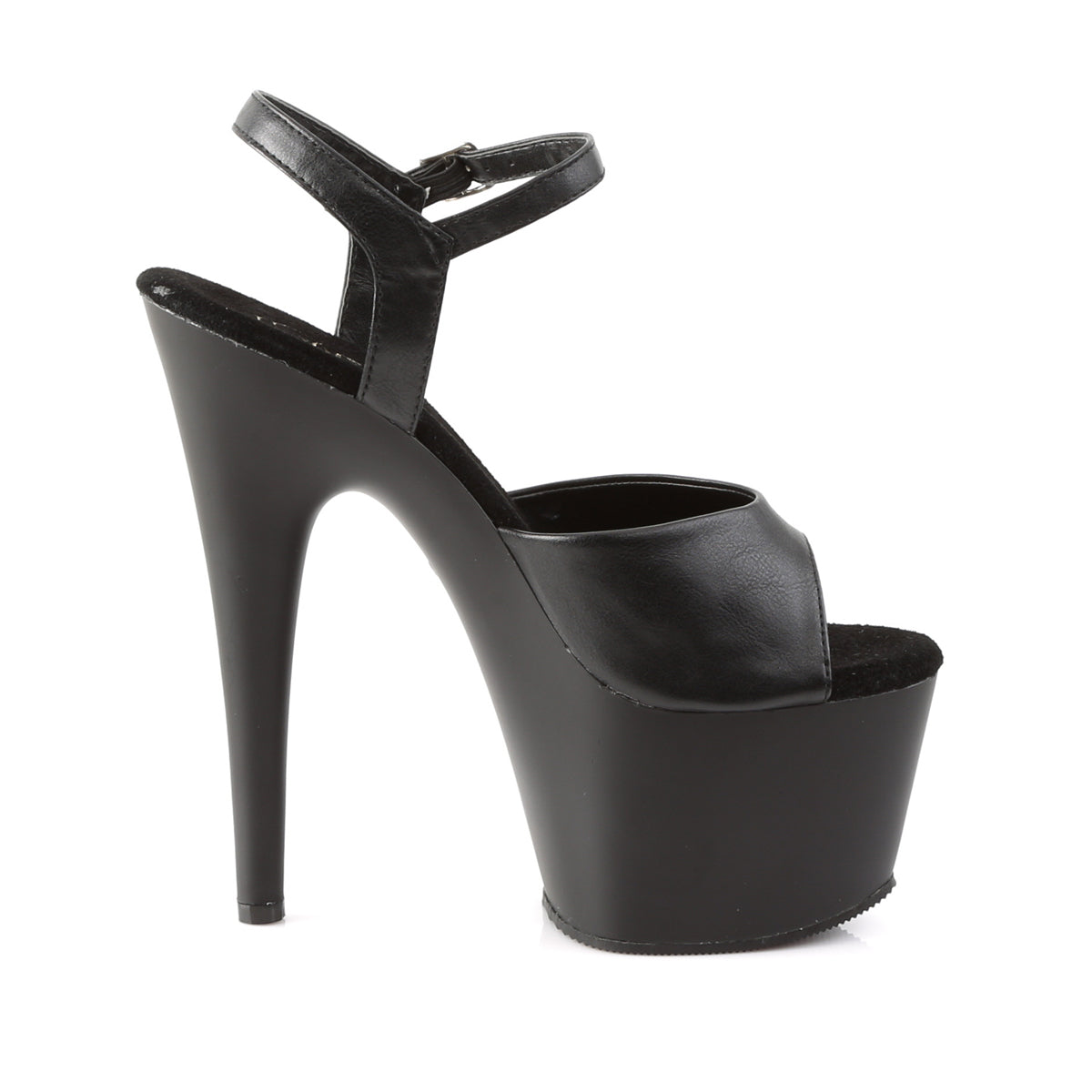 ADORE-709 Pleaser Black Faux Leather/Black Matte Platform Shoes [Exotic Dance Shoes]