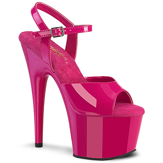 ADORE-709 Strippers Heels Pleaser Platforms (Exotic Dancing) H. Pink Pat/H. Pink