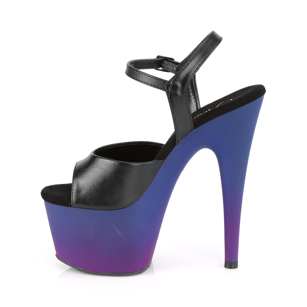 ADORE-709BP Pleaser Black Faux Leather/Blue-Purple Ombre Platform Shoes [Exotic Dance Shoes]