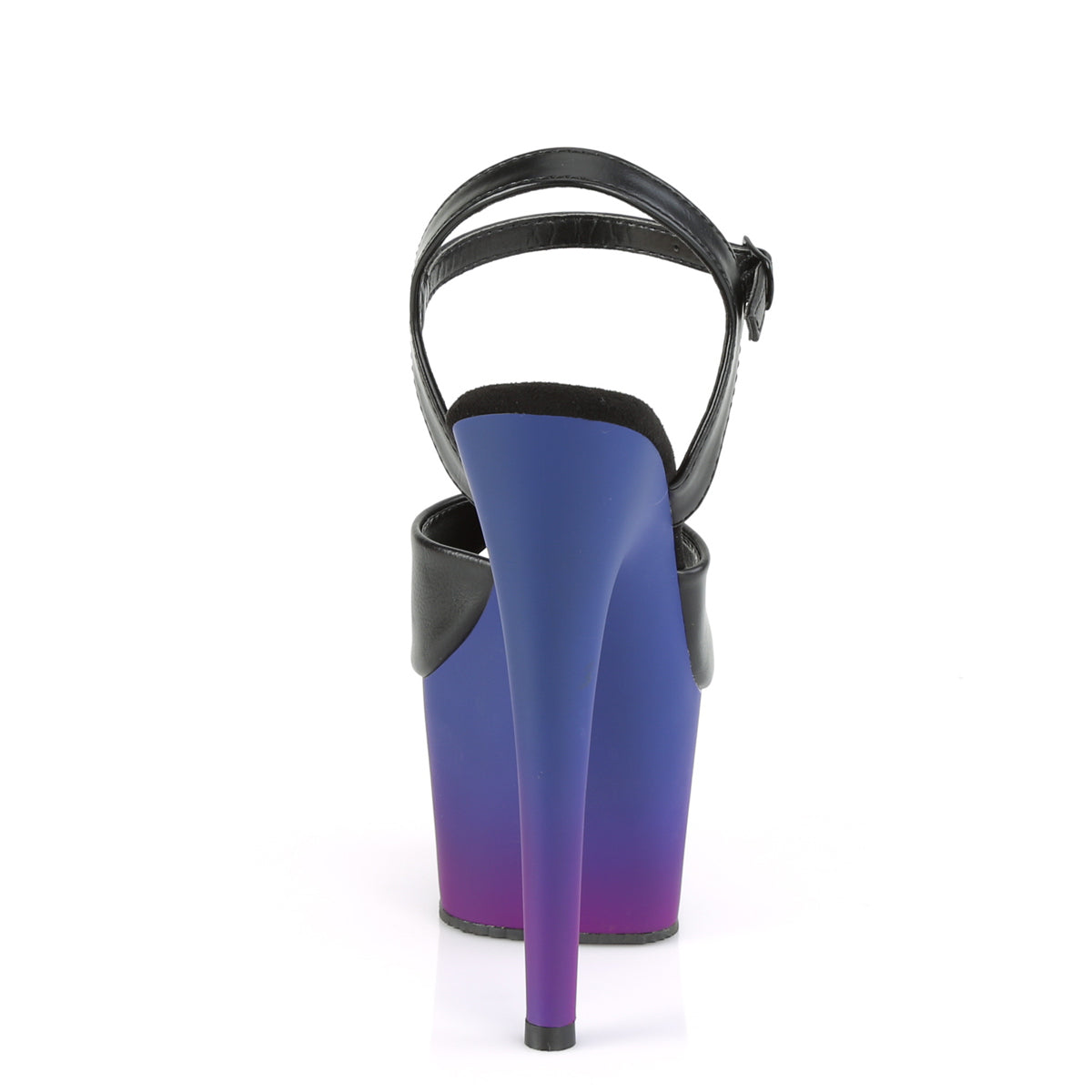 ADORE-709BP Pleaser Black Faux Leather/Blue-Purple Ombre Platform Shoes [Exotic Dance Shoes]