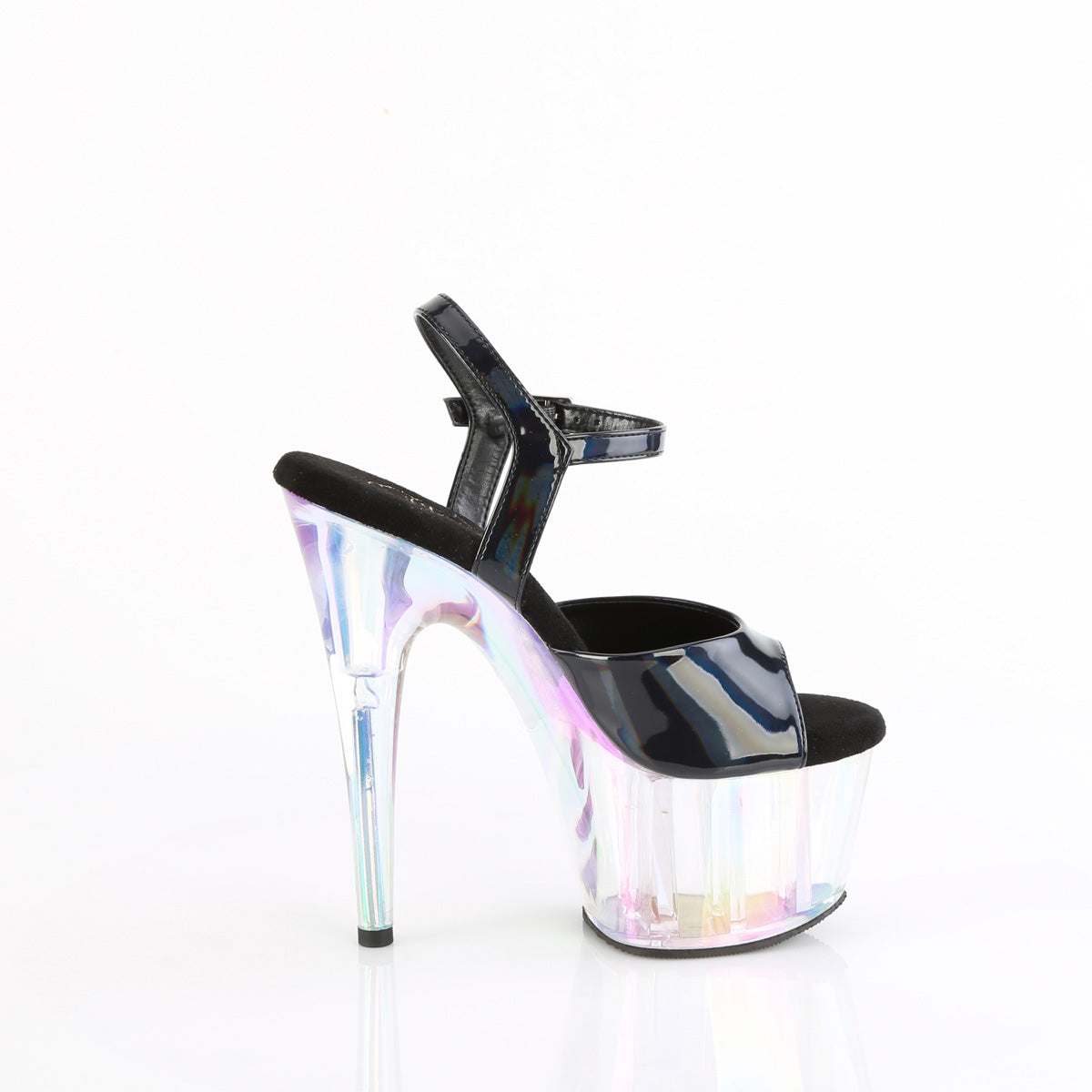 ADORE-709HT Pleaser Black Holo/Holo Tinted Platform Shoes [Exotic Dance Shoes]