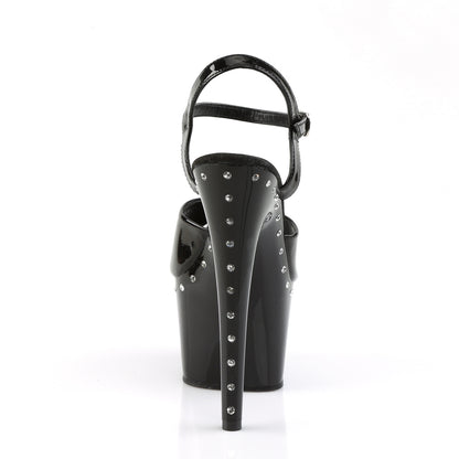 ADORE-709LS Pleaser Black Sexy Platform Shoes (Pole Dancing Heels)