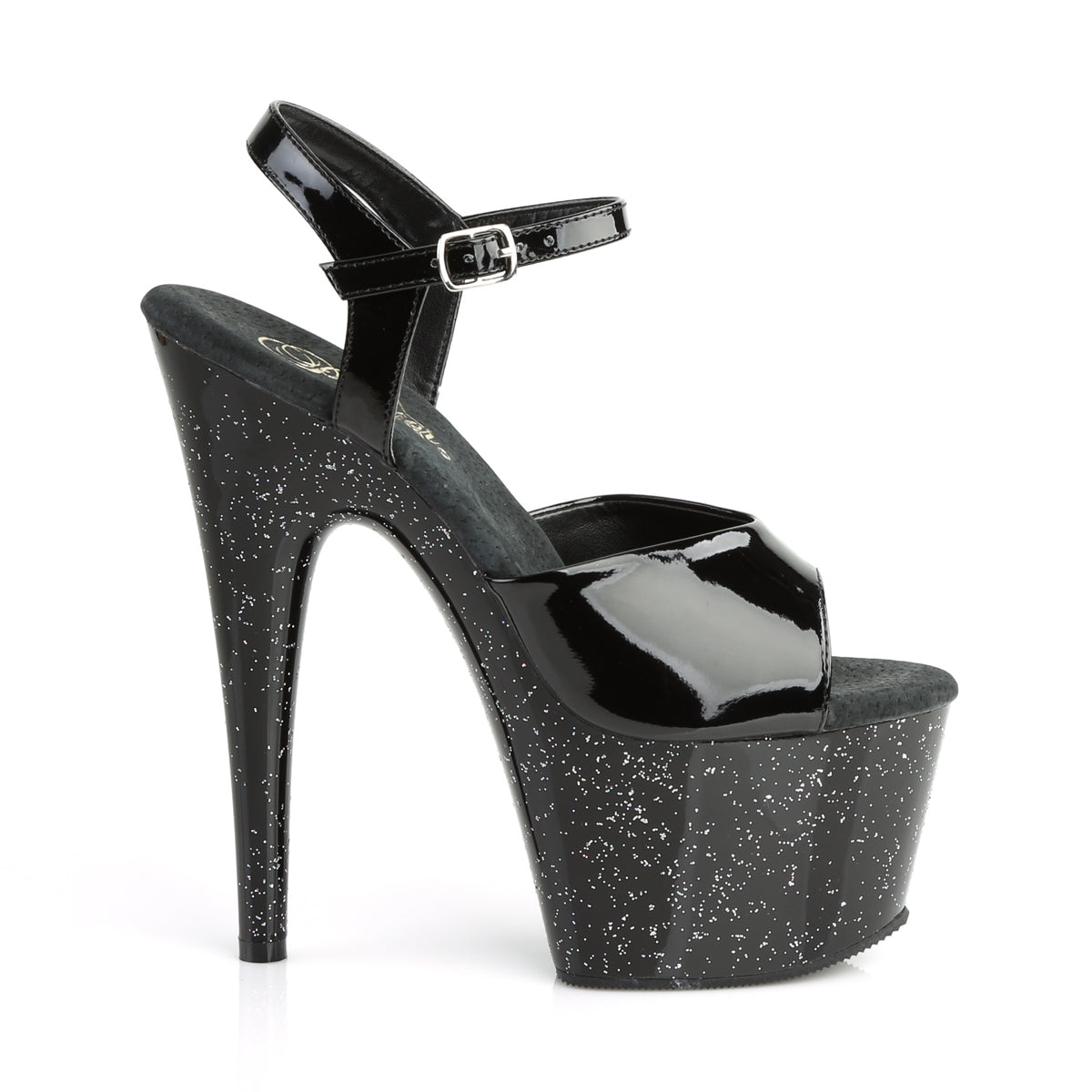 ADORE-709MG Pleaser Black Patent Platform Shoes [Exotic Dance Shoes]